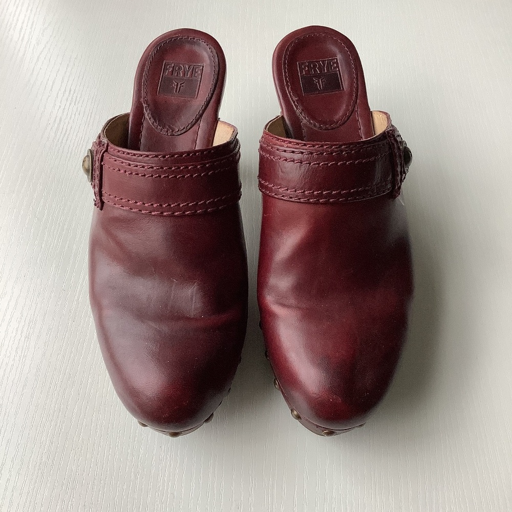 Frye Audra Button Heel Mule clog, 7